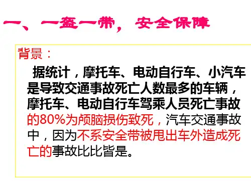 一盔一带主题班会精品课件ppt