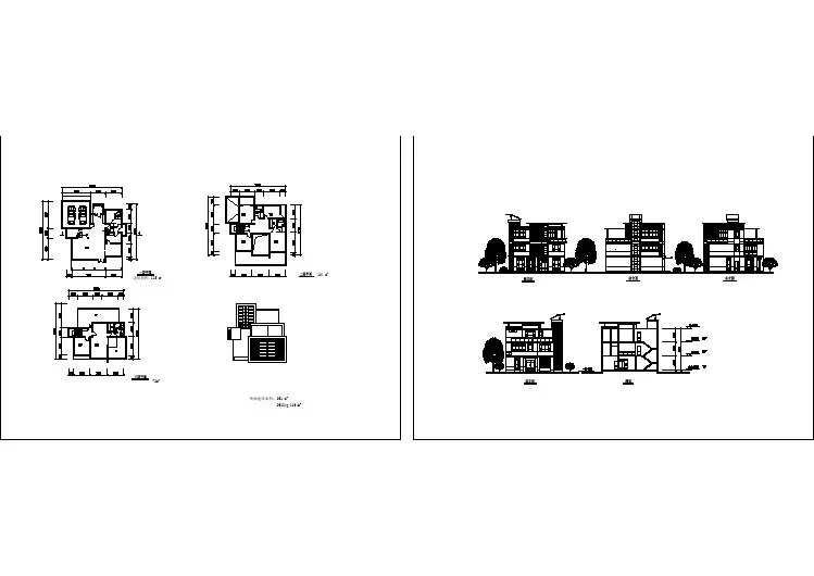 某别墅建筑全套设计施工图纸(共2张)