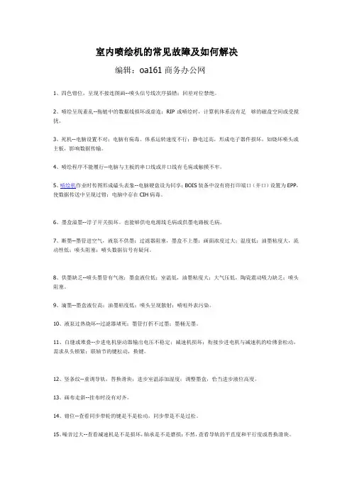 室内喷绘机的常见故障及如何解决