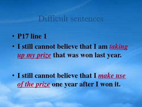 高中英语unit3 using language课件必修五