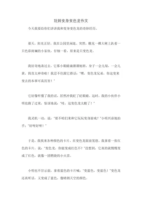 玩转变身变色龙作文