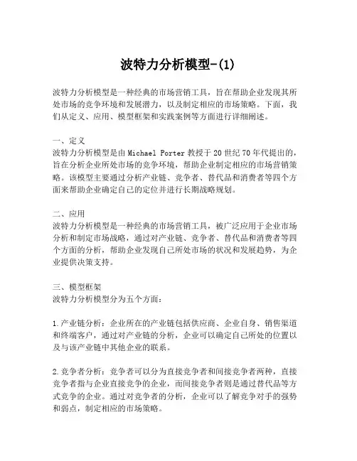 波特力分析模型-(1)