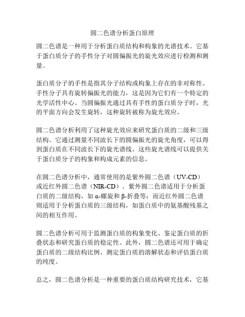 圆二色谱分析蛋白原理