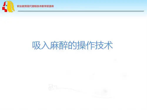吸入麻醉操作技术.ppt