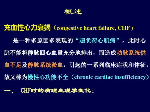 治疗慢性充血性心力衰竭的药物课件