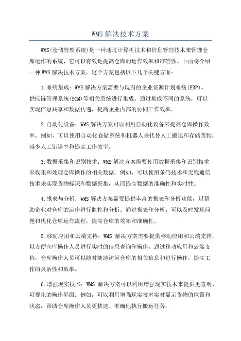 WMS解决技术方案