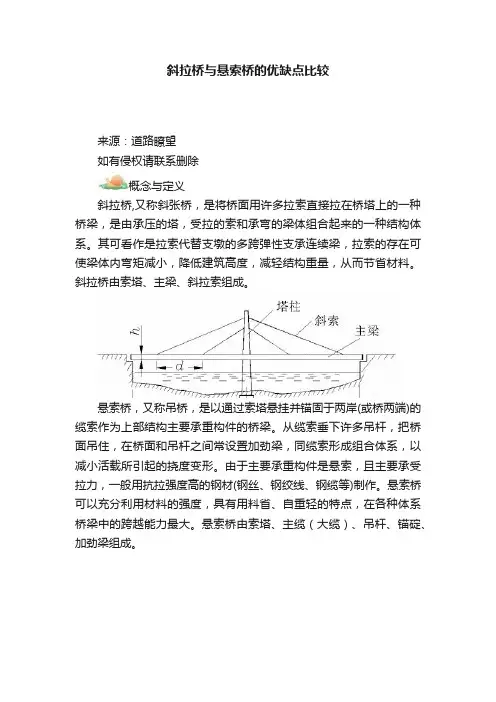 斜拉桥与悬索桥的优缺点比较