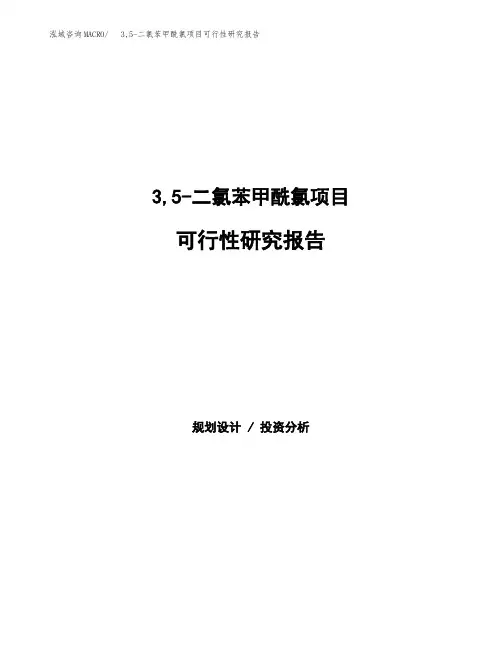 3,5-二氯苯甲酰氯项目可行性研究报告(立项备案下载可编辑)