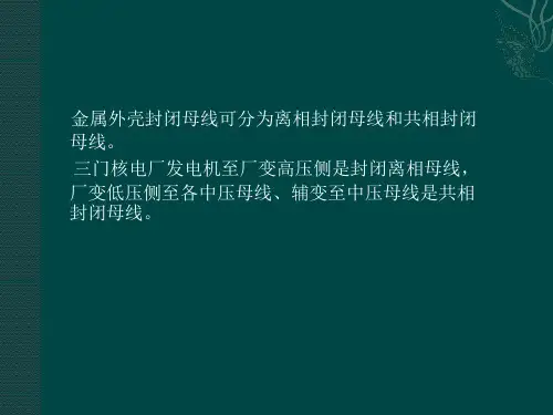 离相共相封闭母线PPT课件