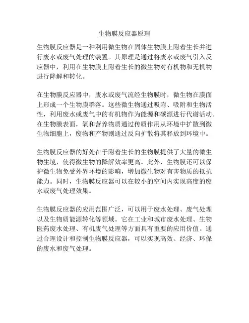 生物膜反应器原理