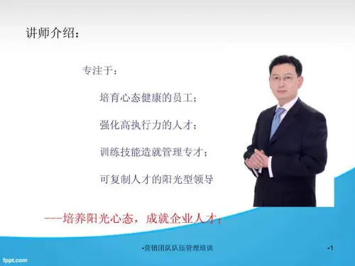 营销团队队伍管理培训课件