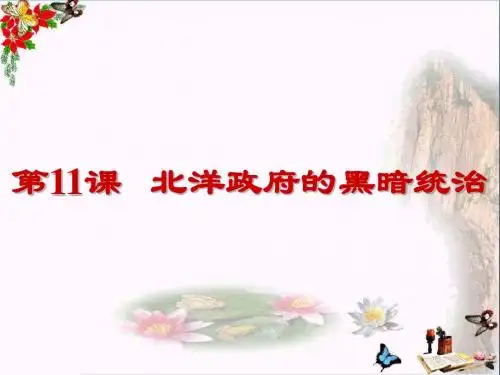 人教部编版八年级历史上册第11课 北洋政府的黑暗统治  (共18张PPT)