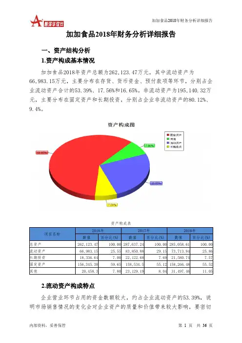 加加食品2018年财务分析详细报告-智泽华