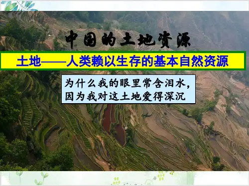 湘教版八级地理(上)中国的土地资源PPT课件