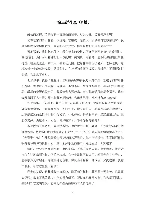 一波三折作文(8篇)