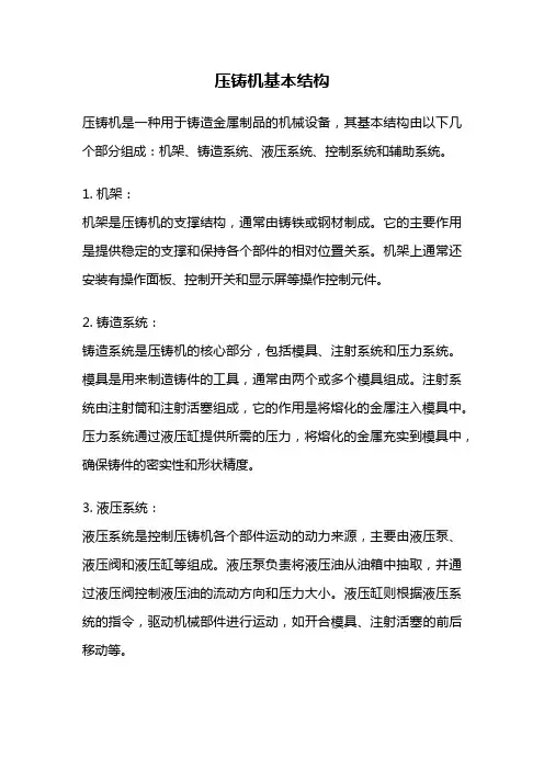 压铸机基本结构