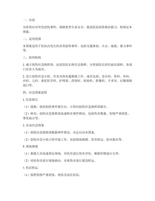 医院创伤应急预案