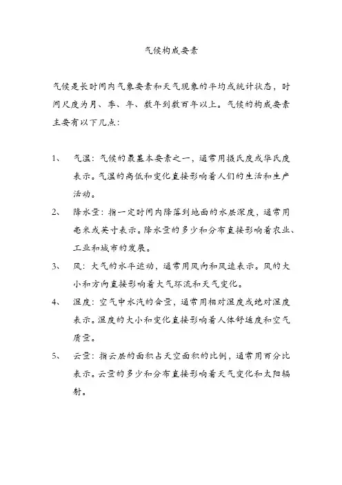 气候构成要素