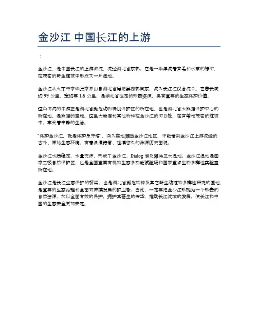 金沙江 中国长江的上游