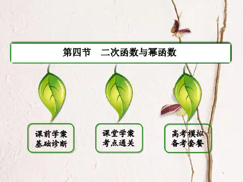 高三数学一轮总复习第二章函数导数及其应用2.4二次函数与幂函数课件