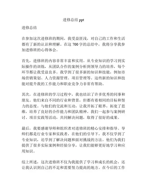 进修总结ppt