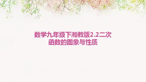 数学九年级下湘教版2.2二次函数的图象与性质