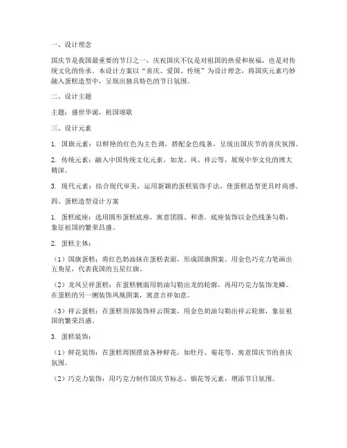 蛋糕国庆造型设计方案