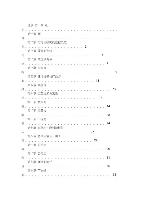 服装加工生产线项目可行性研究报告