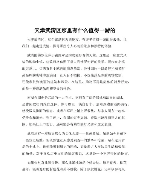 天津武清区那里有什么值得一游的