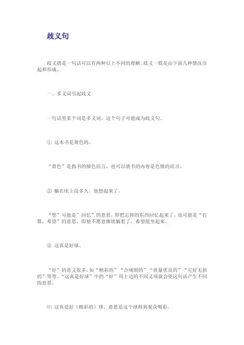 歧义句