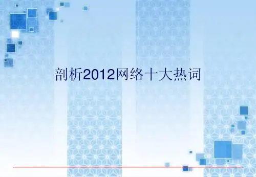 2012年度网络热词