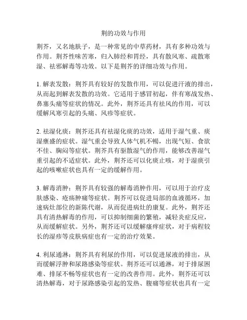荆的功效与作用