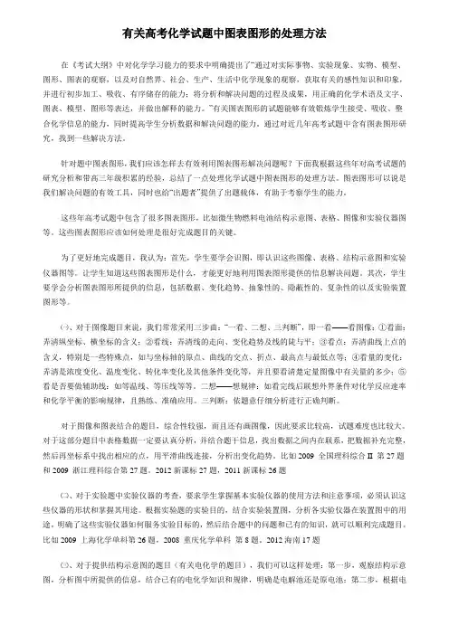 有关高考化学试题中图表图形的处理方法