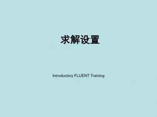 Fluent学习资料教程集锦14-fluent_-求解器设置