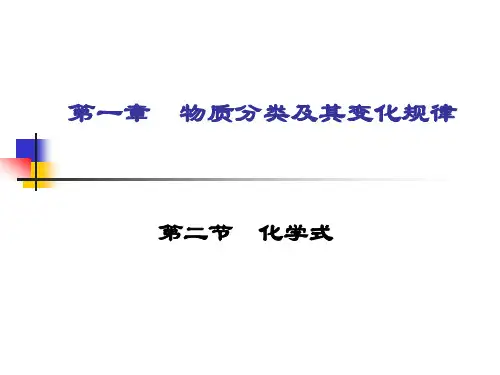 化学式[下学期]PPT课件(初中科学)