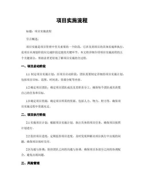 项目实施流程