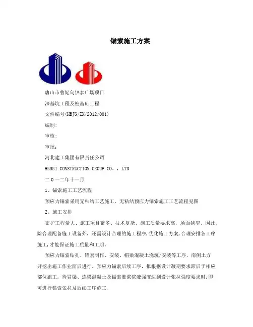 锚索施工方案
