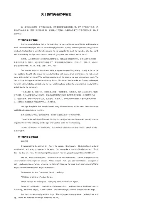 关于猫的英语故事精选