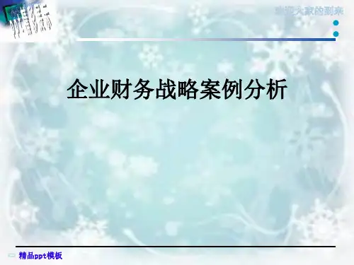 企业财务战略案例分析