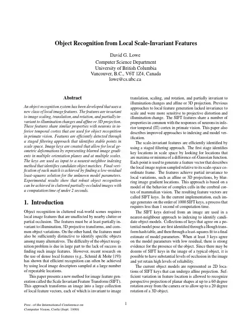 Object recognition from local scale-invariant features