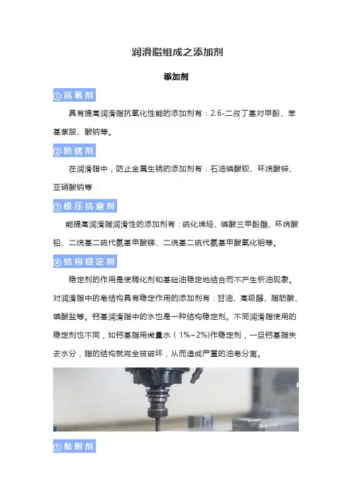 润滑脂组成之添加剂