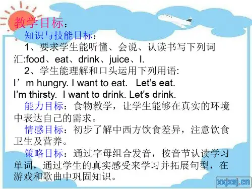 《Lesson 13 I’m Hungry课件》小学英语冀教版三年级起点三年级下册44461