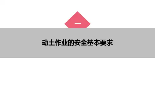 动土作业的安全基本要求培训课件