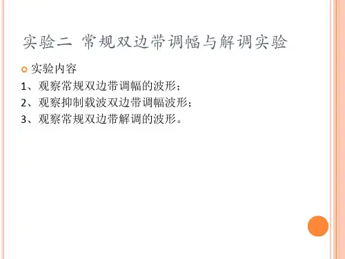 常规双边带调幅与解调实验