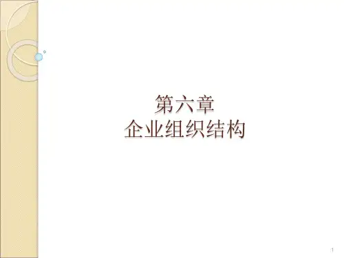 企业组织结构ppt课件