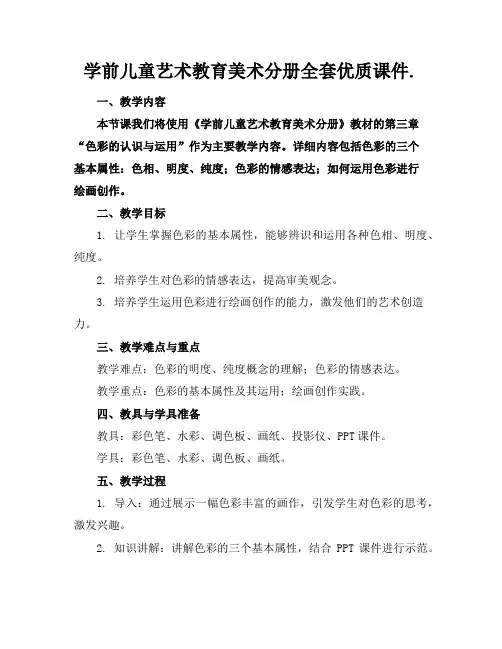 学前儿童艺术教育美术分册全套优质课件.
