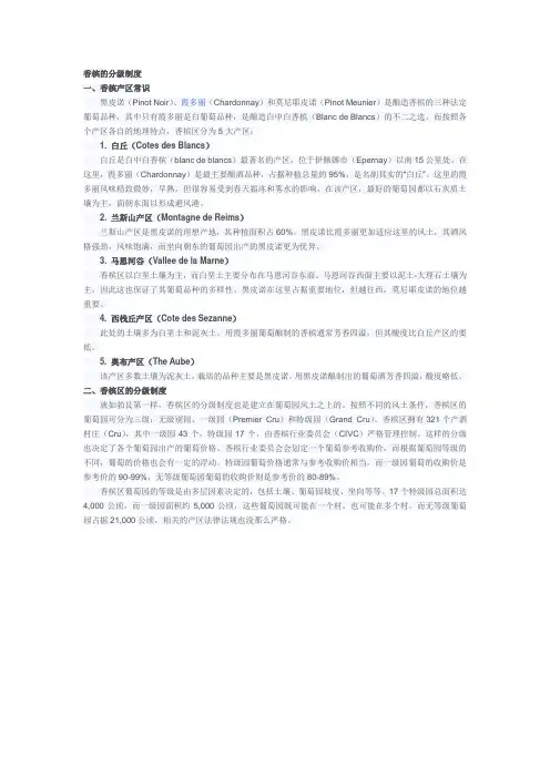 香槟的分级制度