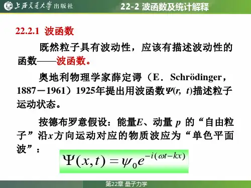 22-2 波函数及统计解释