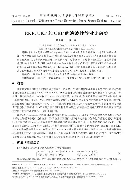 EKF、UKF和CKF的滤波性能对比研究