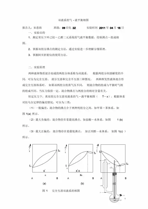 双液系气-液平衡相图(精)